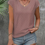 Zeagoo T Shirt Women's V-Neck Short Sleeve Blouse Top (DE Only)