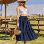 Zeagoo Long Women's Elegant Maxi Skirt with Pockets (DE Only)