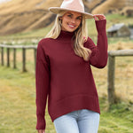 Zeagoo Pullover Women's Turtleneck Elegant Long Sleeve Jumper