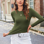 Zeagoo Women's Basic T-Shirt Long Sleeve Y2K Crop Tops (DE Only)