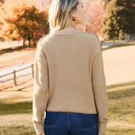 Zeagoo Women's Crew Neck Cropped Sweater Long Sleeve Knit Tops