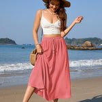 Zeagoo Skirt Long Elegant Skirts High Waist Maxi Skirt (DE Only)