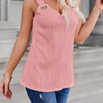 Zeagoo Women Summer Tops Cute Tank Tops V Neck 2024 Trendy Fashion Sleeveless Shirts