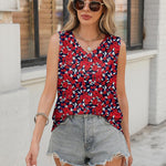 Zeagoo Women Eyelet Tank Tops Sleeveless Shirts V Neck Cute Top