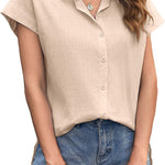 Zeagoo Women's Blouse Casual Short Sleeve Shirt (DE Only)