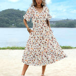 Zeagoo Summer Dresses Midi Tiered Casual Dress