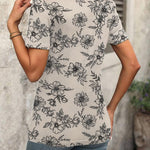 Zeagoo Short Sleeve Shirts Dressy Tops with Pleats
