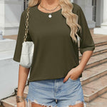 Zeagoo Oversized Loose Fit Short Sleeve Striped Tops