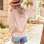 Zeagoo Elegant Blouse Long Sleeve Crew Neck T Shirt (DE Only)