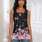 Zeagoo Tank Tops Square Neck Loose Fit Side Split Flowy Shirts