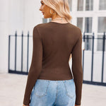 Zeagoo Women Long Sleeve T Shirts Crewneck Basic Knit Tops
