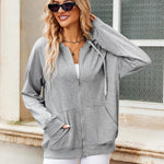 Zeagoo Lightweight Hoodies Full Zip Up Oversized Sweatshirts