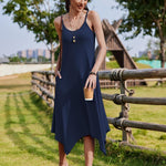 Zeagoo Women Midi Dress Bohemian Beach Cover Up Dress