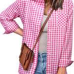 Zeagoo Long Sleeve Plaid Shirt for Women Flannel Button Down Shirts