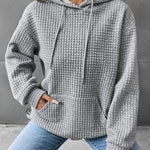 Zeagoo Hoodie Oversize Hoodie Casual Waffle Pullover (DE Only)