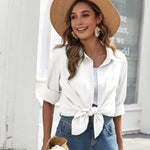 Zeagoo Linen Button Down Shirts  Long Sleeve Cotton Gauze Tops