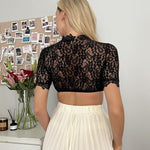 Zeagoo Dirndl Blouse Women's Lace Short Sleeve Blouse (DE Only)