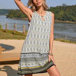 Zeagoo Dresses Women's Sleeveless Bohemian Dress (DE Only)