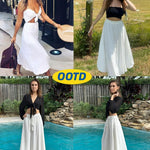 Zeagoo Skirt Long Elegant Skirts High Waist Maxi Skirt (DE Only)
