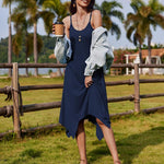Zeagoo Women Midi Dress Bohemian Beach Cover Up Dress