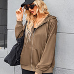Zeagoo Lightweight Hoodies Full Zip Up Oversized Sweatshirts