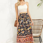 Zeagoo Women's Boho Floral Skirt