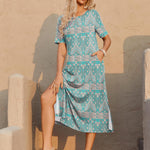 Zeagoo Women Floral Summer Dress Casual Beach Dress