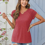 Zeagoo Short Sleeve Shirts Loose Fit V Neck T Shirts