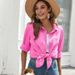Zeagoo Linen Button Down Shirts  Long Sleeve Cotton Gauze Tops