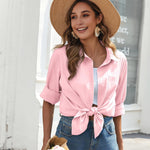 Zeagoo Linen Button Down Shirts  Long Sleeve Cotton Gauze Tops