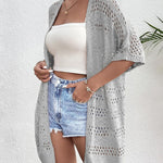Zeagoo Short Sleeve Boho Oversized Knitted Cardigan