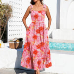 Zeagoo Maxi Dress with Pockets Spaghetti Strap Sundress
