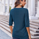 Zeagoo Loose Short Sleeve Tunic Tops Crochet Knit Pullover Sweater