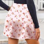 Zeagoo Satin Silk High Waisted Split Slit Hem Aline Zipper Party Short Skirt