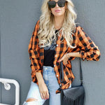 Zeagoo Flannel Shirt Women Button Down Long Sleeve Plaid Shirts