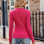 Zeagoo Long Sleeve T Shirts Casual V Neck Ribbed Tunic Tops