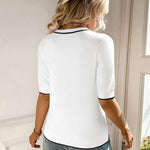 Zeagoo Short Sleeve Sweater Crew Neck Dressy Casual Soft Knit Tops