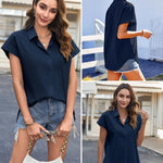 Zeagoo Women's Blouse Casual Short Sleeve Shirt (DE Only)