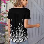 Zeagoo Women Tunic Tops Dressy Casual Short Sleeve Floral Shirts