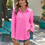 Zeagoo Linen Button Down Shirts  Long Sleeve Cotton Gauze Tops
