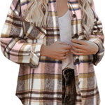 Zeagoo Women's Checked Shirt-Jacket