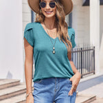 Zeagoo Shirts Casual Short Sleeve Tees Dressy Casual Patel Blouses