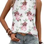 Zeagoo Sleeveless Eyelet Shirts High Neck Top