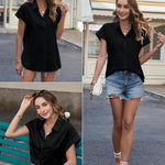 Zeagoo Women's Blouse Casual Short Sleeve Shirt (DE Only)