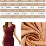 Zeagoo Summer Dress Sleeveless Bodycon Mini Dress (DE Only)