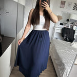 Zeagoo Skirt Long Elegant Skirts High Waist Maxi Skirt (DE Only)