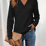 Zeagoo Sweaters for Women Long Sleeve Shirts V Neck Knit Pullover