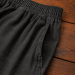 Linen Blend Drawstring Shorts