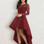 Zeagoo Women's Asymmetrical Lace Bridesmaid Dress