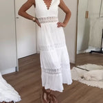 Léonie™ Elegant Lace V-Neck Dress